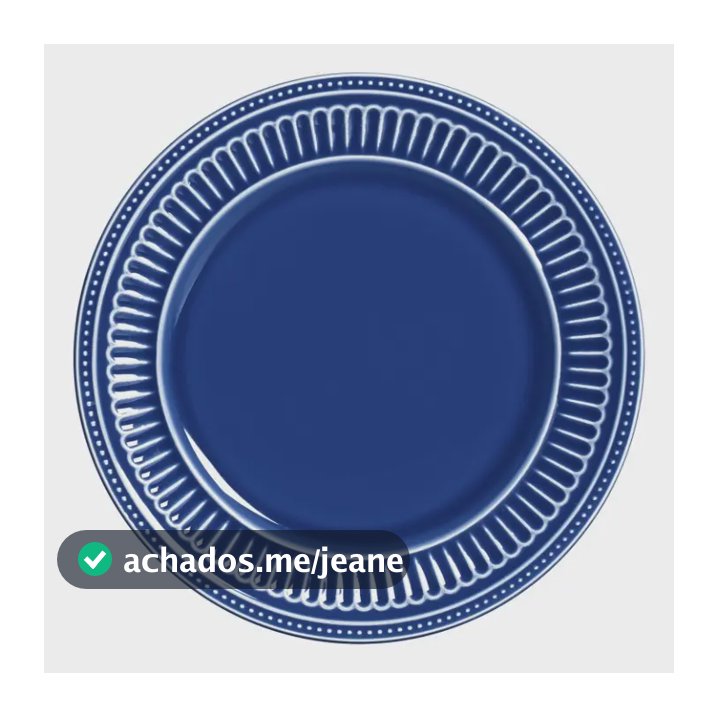 Conjunto 6 Pratos Sobremesa Poppy Azul - Scalla Ceramica