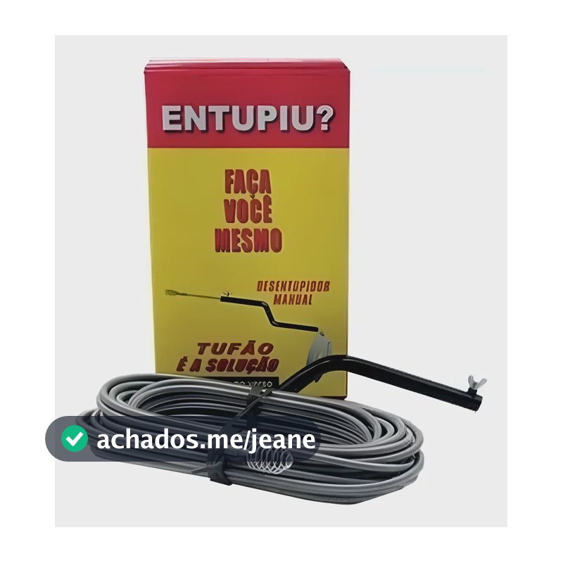 Desentupidor Tufão De Canos Profissional Mola Rotativa 5mts