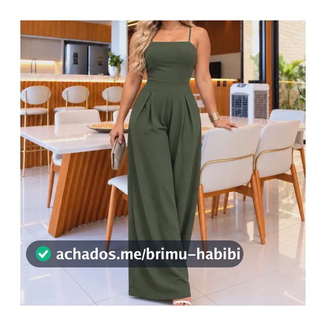 Macacão Feminino Longo Elegante Em Duna Com Alças Fashion