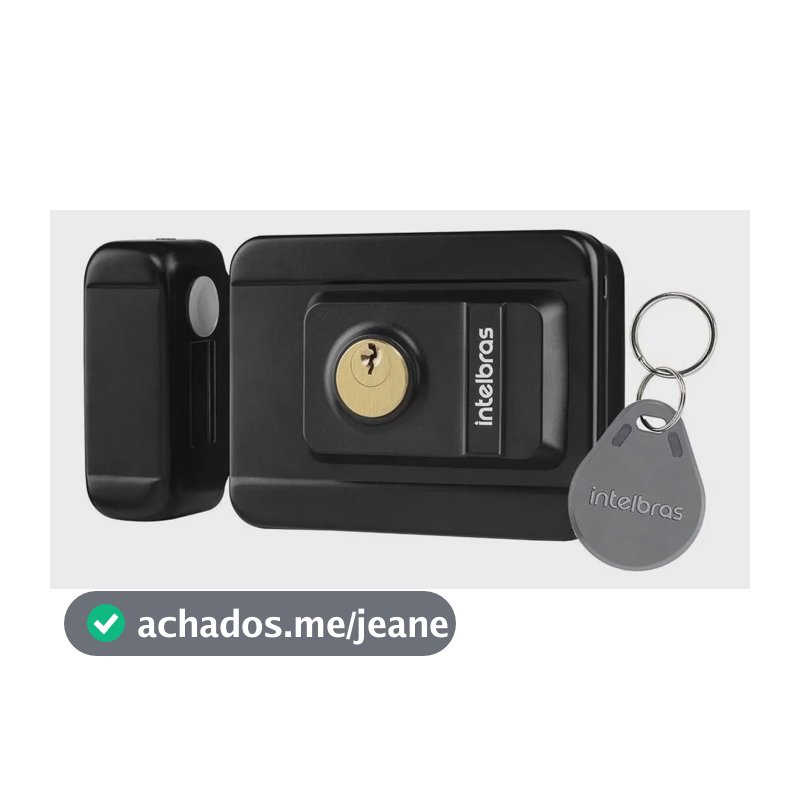 Fechadura Elétrica C/ Leitor Rfid Fx 3000 Mf Preta Intelbras