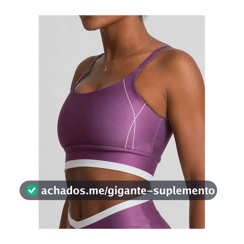 Top Alcinha Academia Feminino Fitness Alta Sustentação Uva Rosada Liso P