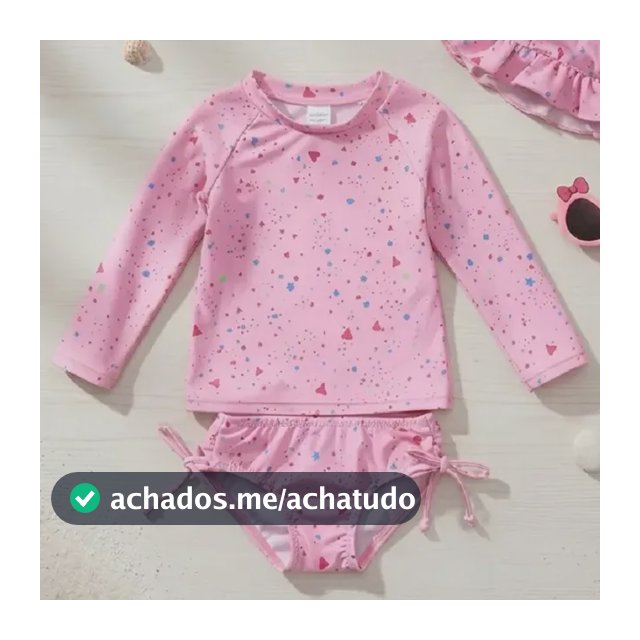 Conjunto Térmica Bebê Fator Proteção Uv50 C/chapéu E Óculos