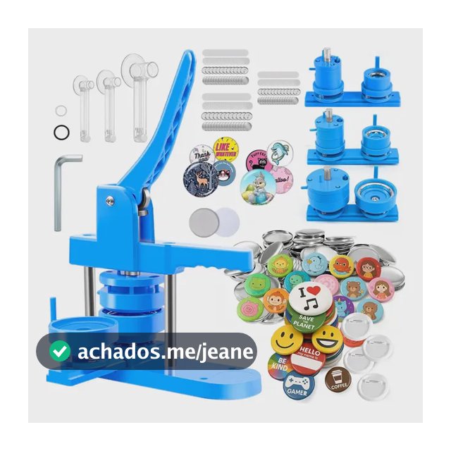 Kit De 3 Máquinas De Botons Advertising Photobots 25/32/58 Mm/300 Unidades Personalizável De Acordo Com Suas Especificações Azul