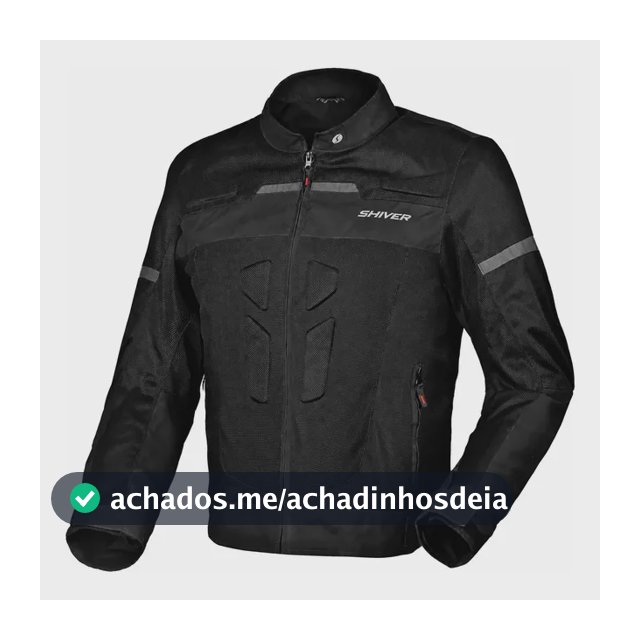 Jaqueta Moto Masculina Preta Ventilada Com Proteção Shiver