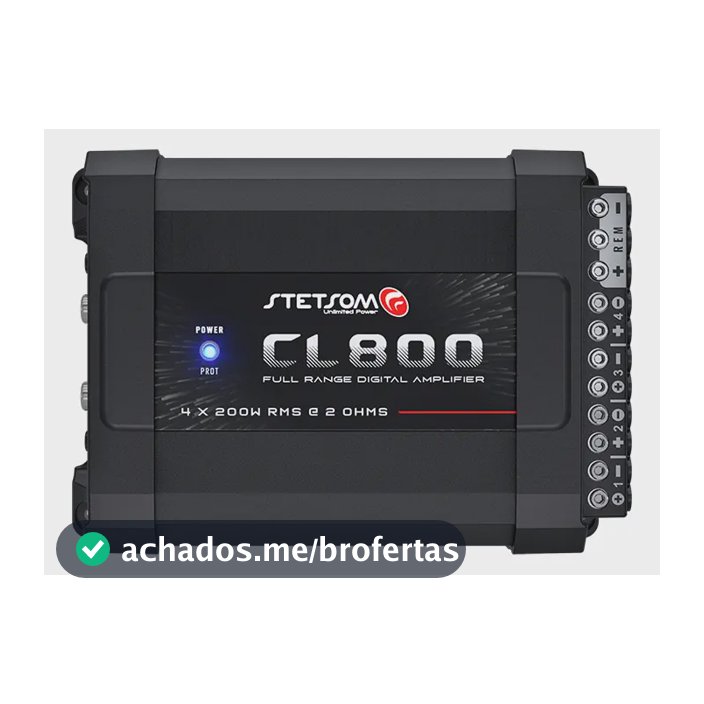 Módulo Amplificador Stetsom Combat CL800 800W RMS 4 Canais para Som Automotivo