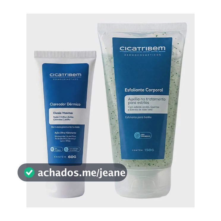 Kit Duplinha - 1 Clareador Manchas 60g + 1 Esfoliante 150g