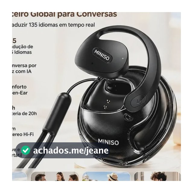 Miniso X15pro Fones Bluetooth 6.0 Tradutor Ai Esportivo Ipx5
