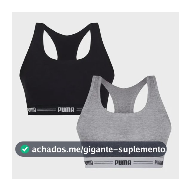 Kit 2 Top Academia Puma Treino Fitness Esportivo Algodão