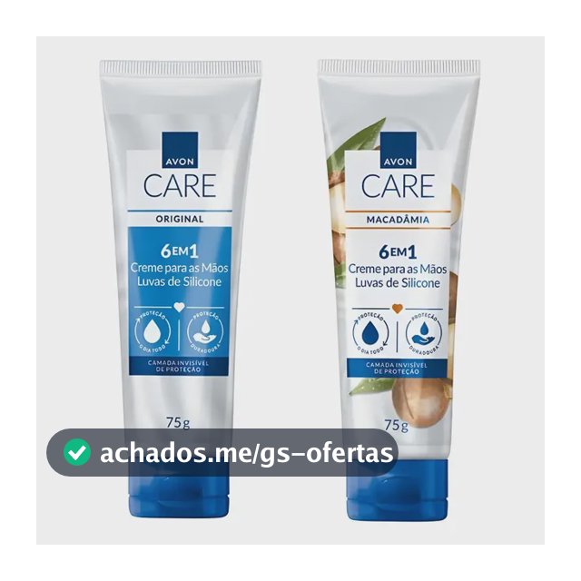 Kit 2 Luvas De Silicone Creme Protetor P/ Mãos Avon Neutra