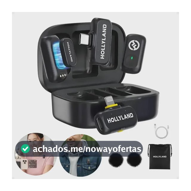 Microfone sem fio Hollyland Lark A1 Combo cor preto