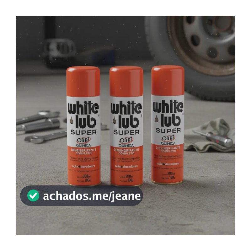 Kit 3 Óleo Desengripante Anticorrosivo Spray White Lub 300ml