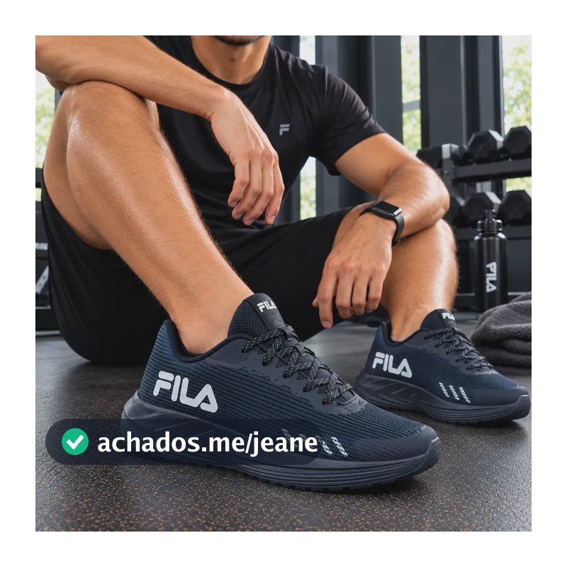 Tenis Fila Sprint Leve Masculino Esportivo Academia Treino Preto/grafite Mesh 44 44