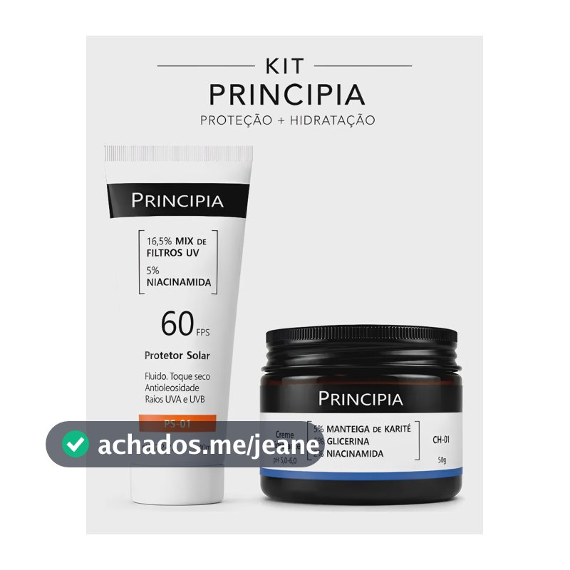 Kit Skincare Facial Principia Hidratante + Protetor Fps60