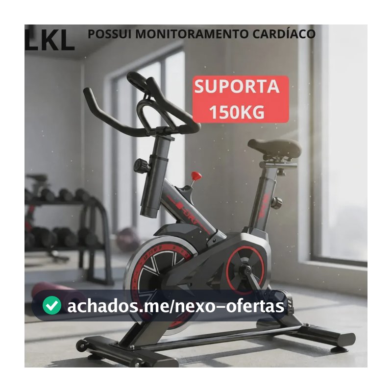 Lkl Bicicleta Spinning Fitness Inércia 8kg Inercia Cor Preto E Vermelho