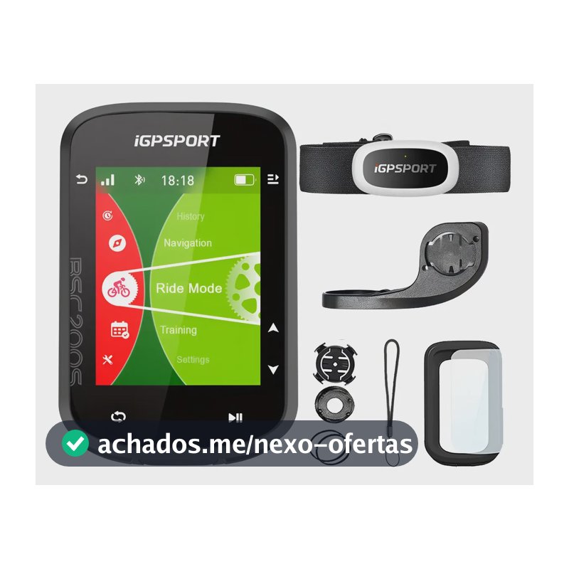 Gps Ciclocomputador Igpsport Bsc200s Bike + Cinta Cardiaca