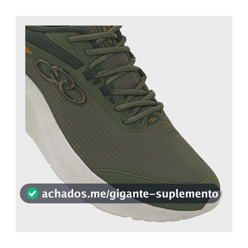 Tênis Masculino Cosmo Olympikus Verde Militar Liso 41 Br