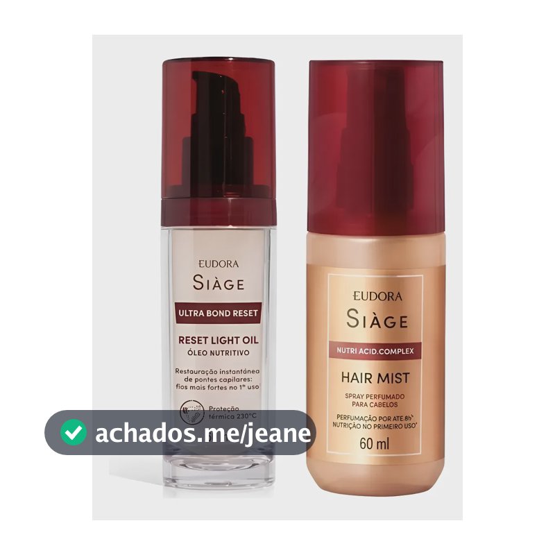 Combo Siàge: Óleo Ultra Bond Reset + Spray Hair Mist