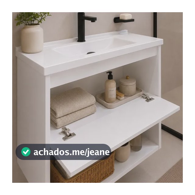 Armário De Banheiro Beauty Luxo Gabinete Com Cuba Apoio