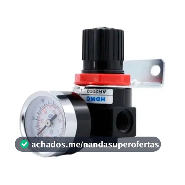 Regulador Pressão Compressor Manômetro 1/4 Ar-2000