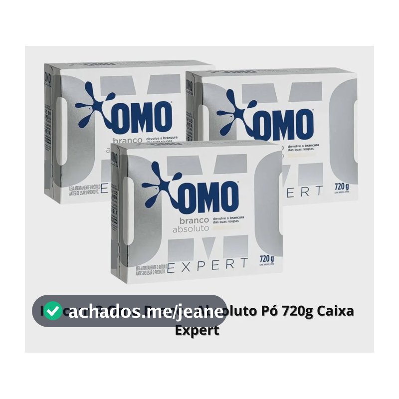 Kit Com 3 Omo Branco Absoluto Pó 720g Caixa Expert