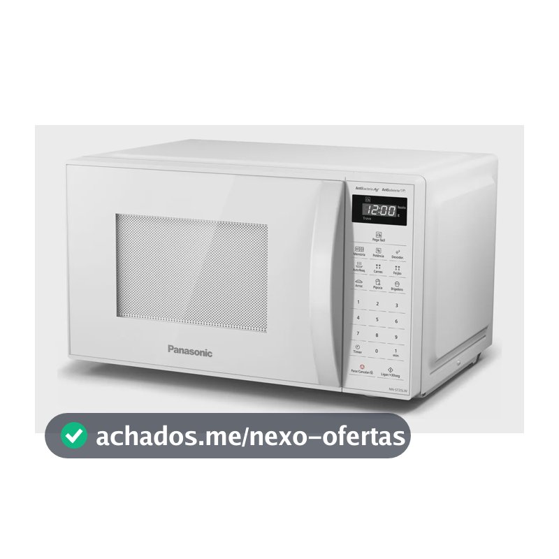 Microondas Panasonic Tecnologia Antibactéria AG 21L Branco - NN-ST25LWRU