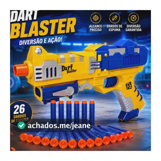 Kit Brinquedo Infantil Pistola Lançador 26 Dardos Espuma