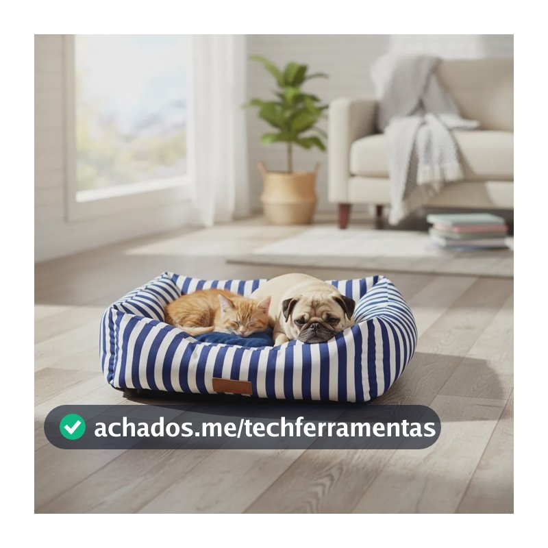 Cama P/ Cachorro Gato Caminha Pet 50x51 100% Lavável Linda Azul