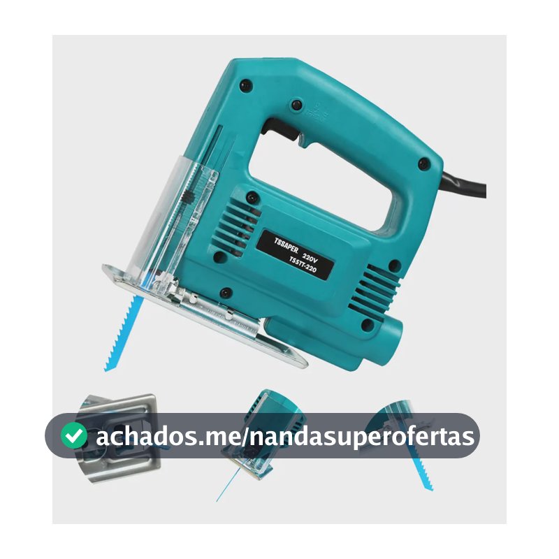 Serra Tico Tico 500w 3000rpm Uso Profissional Cor Azul Tssaper TSSTT Mdf Metal Aço Aluminio Voltagem