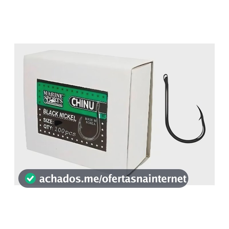 Anzol Chinu BlackNiquel nº05 Marine Sports Caixa - 100pçs