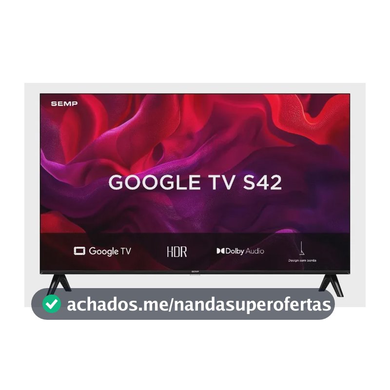 Smart Tv Semp 50 Polegadas Led Full Hd S42 Wi-Fi Bluetooth Google Tv Hdr10 Dolby Audio 50s42