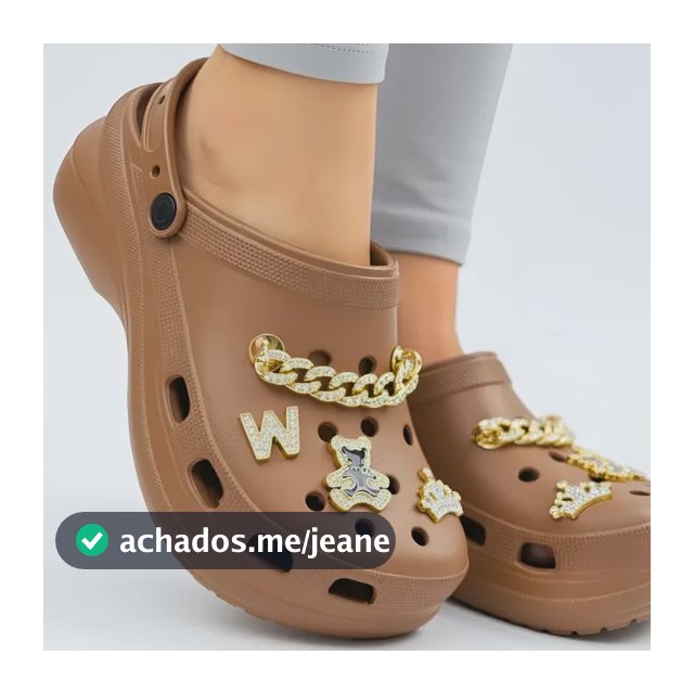 Babuche Feminina Plataforma C/ Pingentes Sandália Ortopédica