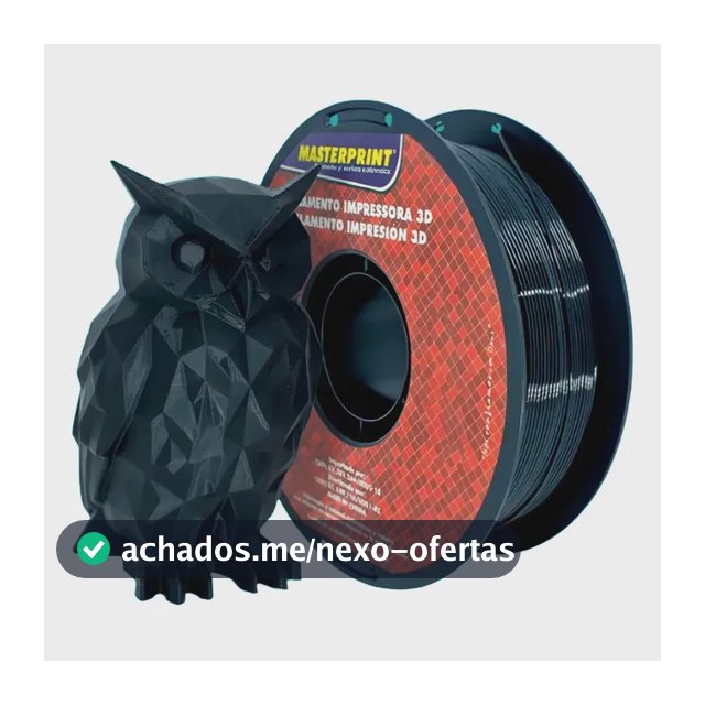 Filamento Masterprint Petg 3d Cor Preto 1.75mm 1kg Original