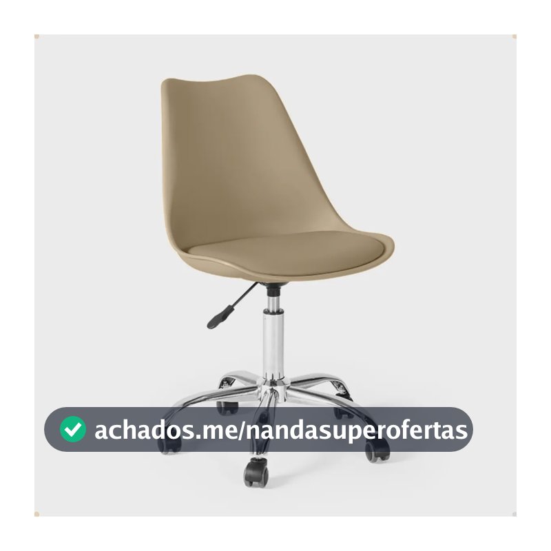 Cadeira Império Brazil Business Eiffel Office Base Giratória Cor Nude
