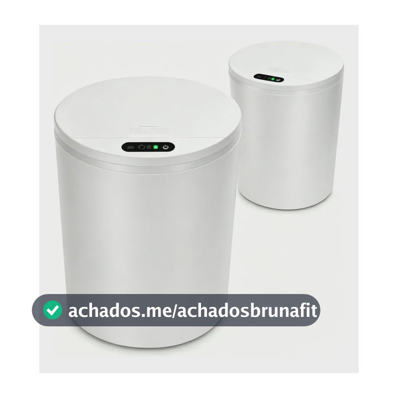 Lixeira Inteligente Automática Sensor Recarregável USB