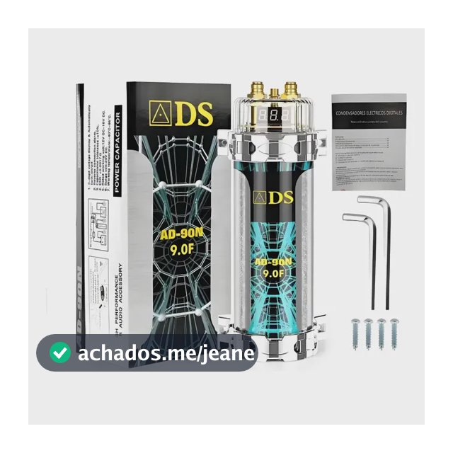 Mega Capacitor 9.0 Farad 12v Display Digital Som Automotivo