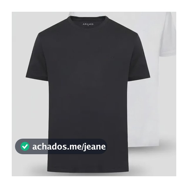 Kit 2 Camisetas Aramis Básicas Branca E Preta