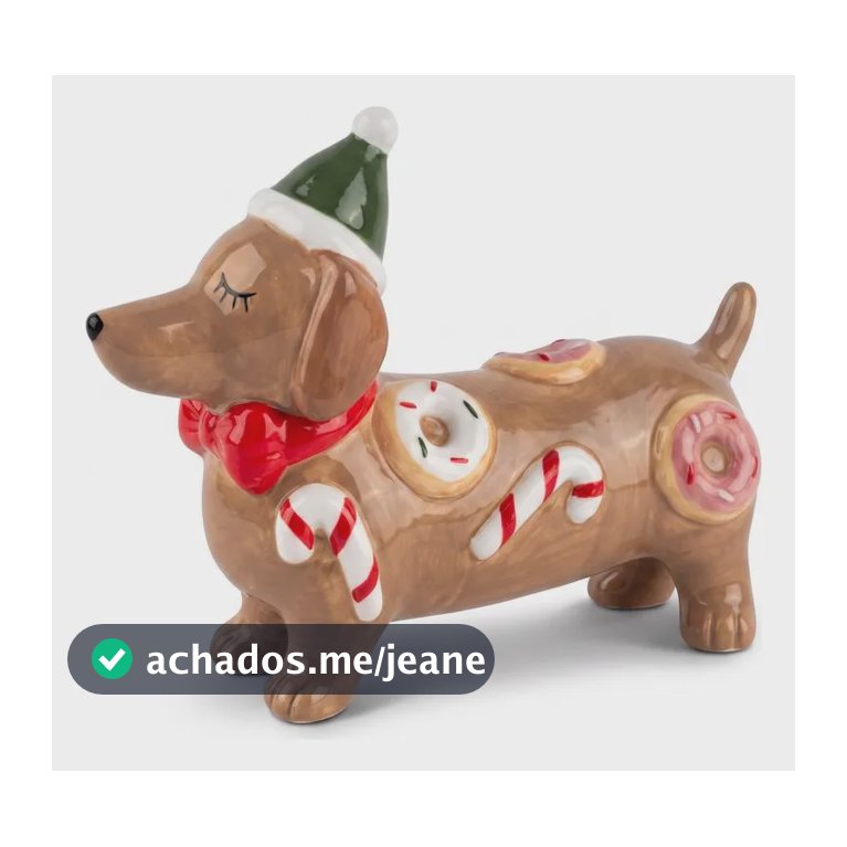 Enfeite De Natal Dog Home Style Donut 19 Cm Multicolorido
