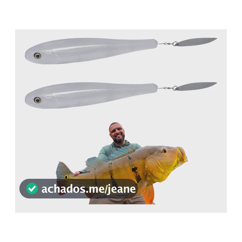 Isca Soft Spin Shad Articulada 13cm 27g Monster3X Tucunaré 2 Unidades