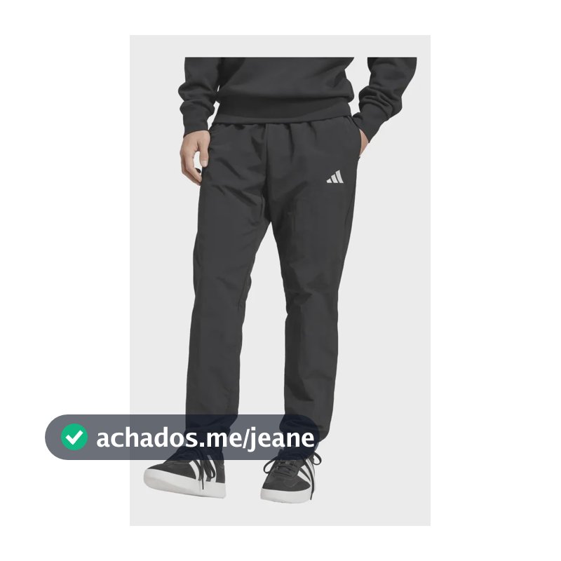 Calças De Malha Masculina Essential Logotipo Pequeno adidas Preto Lisa G