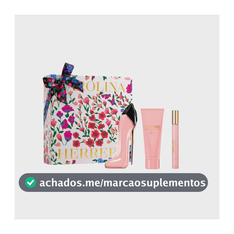 Kit Presente Perfume Feminino Good Girl Blush Carolina Herrera Edp 80ml + Hidratante Corporal + Perfume Miniatura 10ml