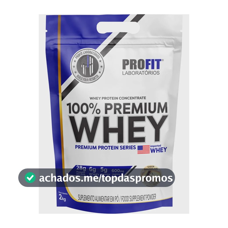100% Premium Whey Protein Concentrado 2kg Profit Labs
