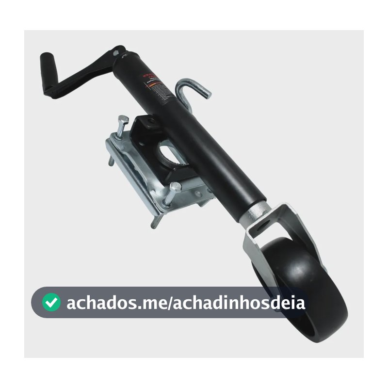 Roda Pedestal Reboque Carreta 340kg / 750 Lbs Escamoteável