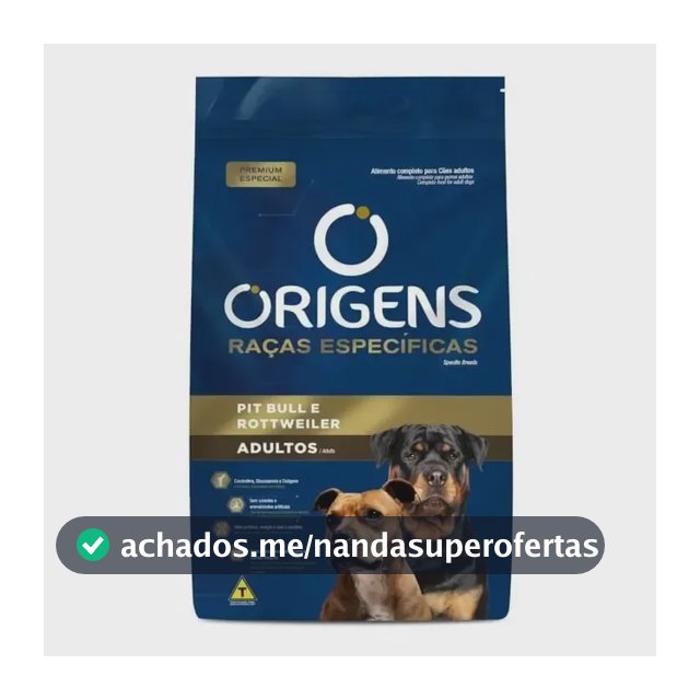 Ração Origens Especificas Pit Bull E Rottweiler Adultos 15kg
