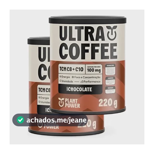 Ultracoffee Sabor Chocolate Plant Power 2x 220g Cappuccino