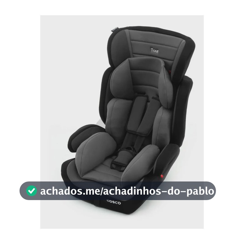 Cadeirinha Cosco Kids, Tour, 9 a 36 Kg, Cinza e Preto