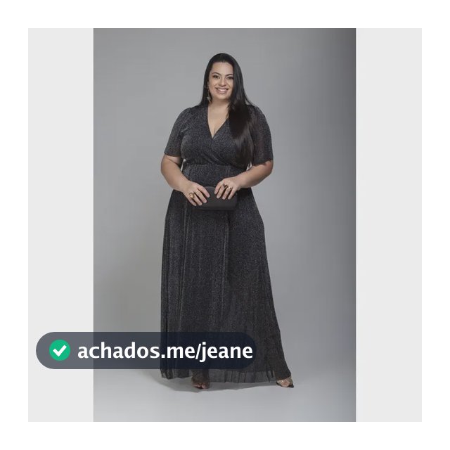 Vestido Lia Benta Plus Size Longo Decote V Festa Curta