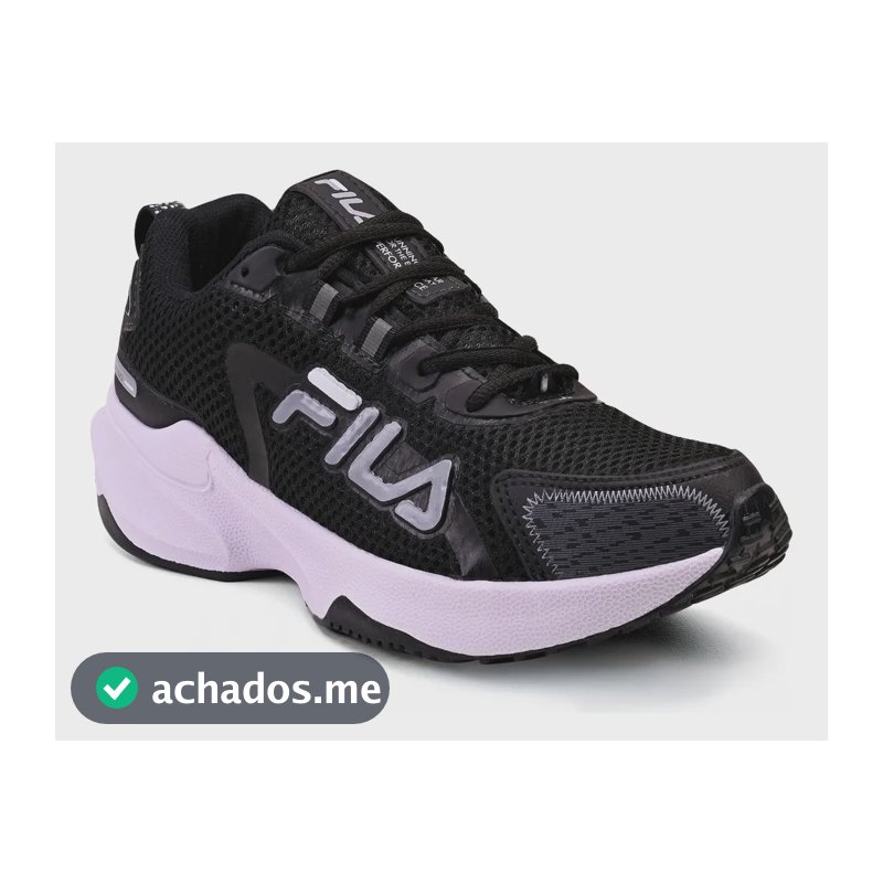 Tênis Fila Academia Corrida Caminhada Macio Moda Full Novo Fila Preto Branco 40 Br