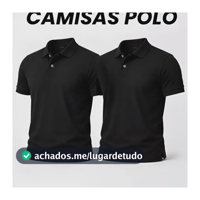 Kit 2 Camisa Gola Polo Masculina Básica Piquet Camiseta