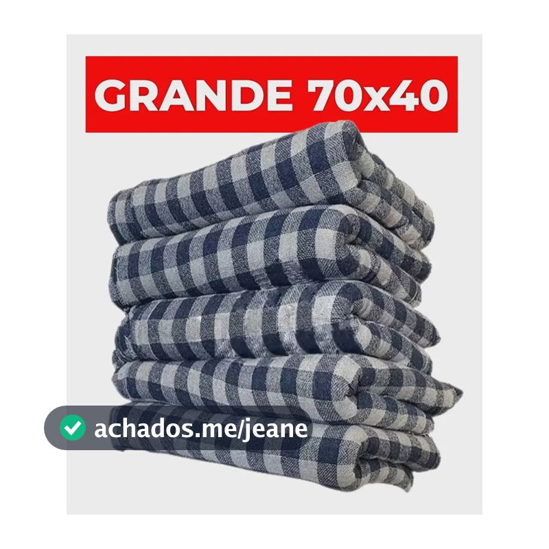 Kit 10 Pano de Chão Multiuso 70x40 Xadrez Azul