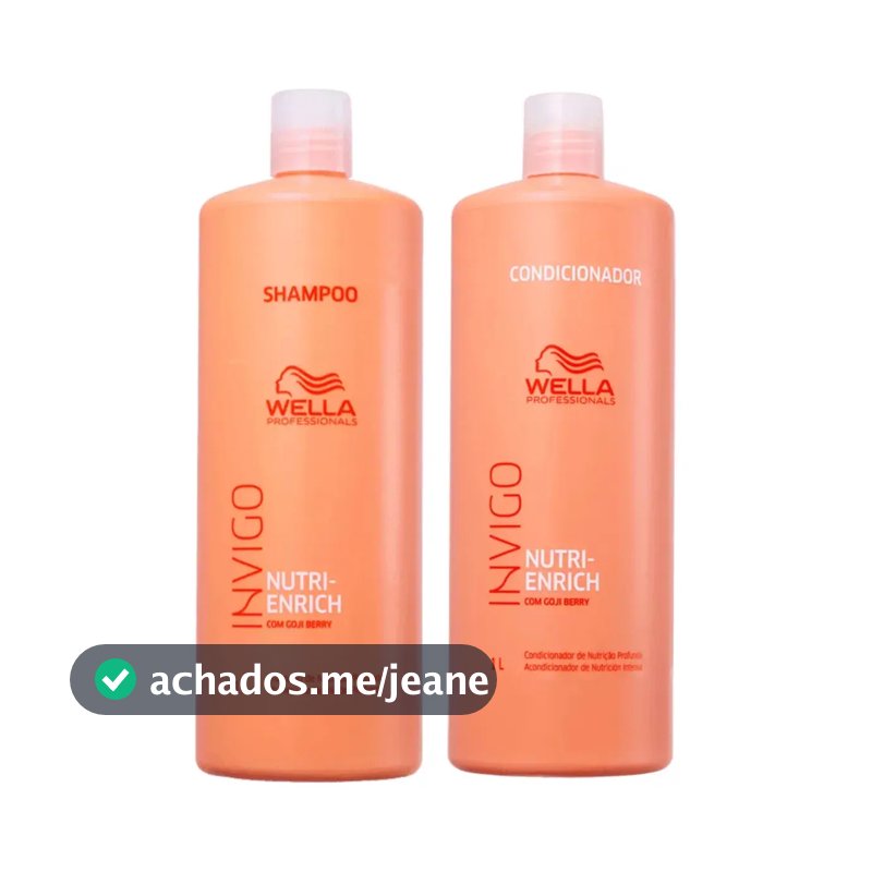 Kit Wella Invigo Nutri-Enrich Shampoo 1L + Condicionador 1L